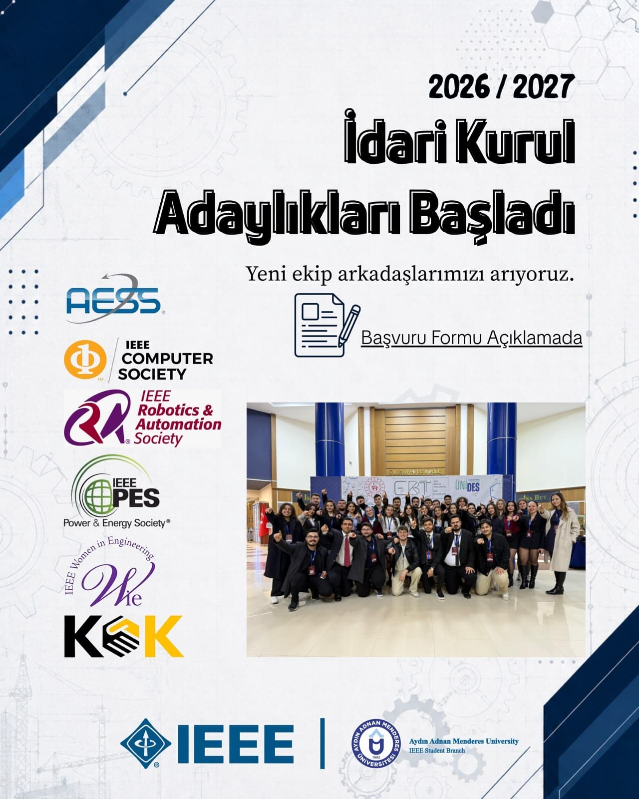 IEEE ADU 2026-2027 Komite Başkanlığı Başvuru Formu